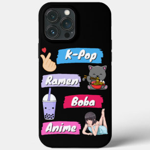 K-ポップ・アートの、ラーメン、ボバ、アニメ文化ファポップ・アートのン iPhone 13 PRO MAXケース