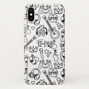 K ポップ・アートの-   Music Idol Fingerハート오빠電話ケース iPhone X ケース