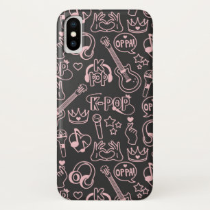 K ポップ・アートの-   Music Idol Fingerハート오빠電話ケース iPhone X ケース