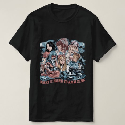K ポップ・アートの- Tシャツ (デザイン正面)