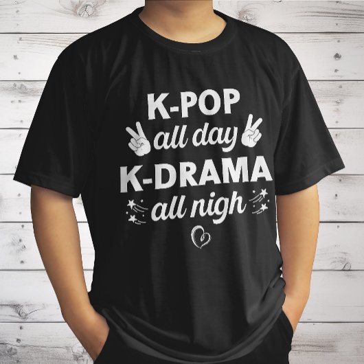 K-ポップ・アートのAll Day K-Drama All Nigh,韓国の音楽愛好家 Tシャツ