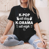 K-ポップ・アートのAll Day K-Drama All Nigh,韓国の音楽愛好家 Tシャツ