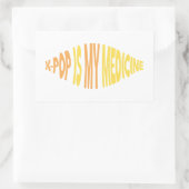 K-ポップ・アートのIs My Medicine Sticker 長方形シール (バッグ)