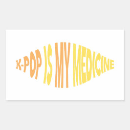 K-ポップ・アートのIs My Medicine Sticker 長方形シール