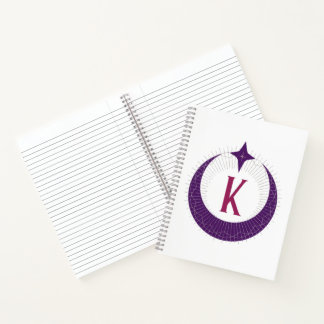 K – ムーンモノグラム ノートブック
