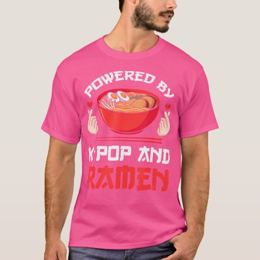 K&ラーメンKpopポップ・アートのマーチ商品を搭載 Tシャツ (正面)