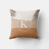 K – 包丁モノグラム文字K抽象デザインThro クッション (裏面)