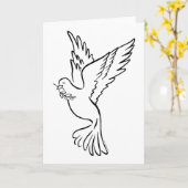 K – 平和の鳩 カード (黄色い花)