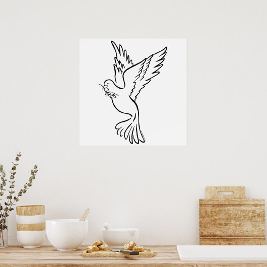 K – 平和の鳩 ポスター (キッチン)