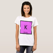 K - 空手 武術 化学 周期表 Tシャツ (正面フル)