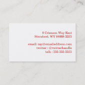 K -赤のイニシャル 名刺 (裏面)