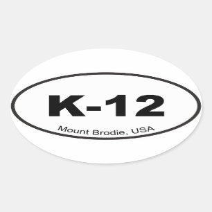 K-12ユーロステッカー 楕円形シール