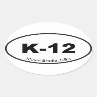 K-12ユーロステッカー 楕円形シール