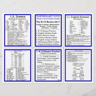 K-12 Basics 24/7 – クラッシュコース – ポケットパンフレット チラシ