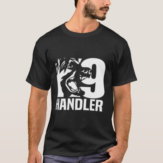 K-9ハンドラー警察の保安官警察の法執行義務 Tシャツ (正面)