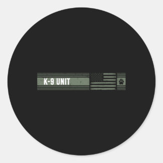 K-9ユニットア動揺してメリカ国旗K9 ラウンドシール