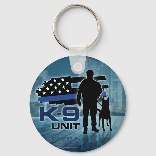 K-9ユニット – 警察犬 – Malinois キーホルダー (正面)