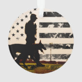 K-9ワーキングドッグハンドラ オーナメント (裏面)