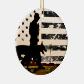 K-9ワーキング・ドッグ・ハンドラ セラミックオーナメント (右)