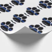 K-9単位の薄いブルーライン ラッピングペーパー (角)