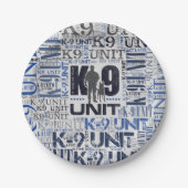 K-9単位-警察犬の単位 ペーパープレート (正面)