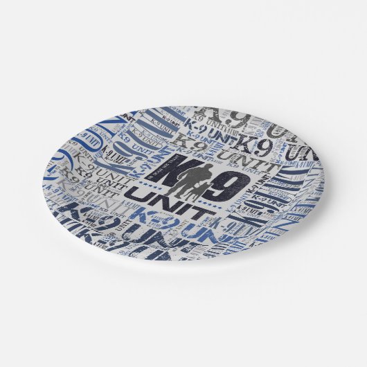 K-9単位-警察犬の単位 ペーパープレート (アングル)