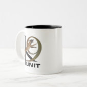 K-9単位-警察犬の単位Malinois ツートーンマグカップ (正面左)