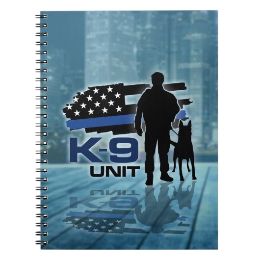 K-9単位-警察犬- Malinois ノートブック (正面)