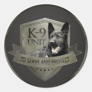 K-9単位GSD -働くジャーマン・シェパード犬 ラウンドシール