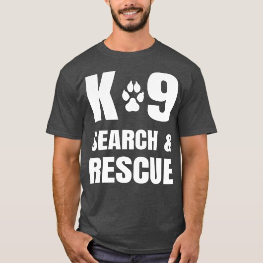 K-9捜索救助K9犬足犬ユニット Tシャツ (正面)