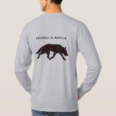 K-9調査および救助のワイシャツ Tシャツ (裏面)