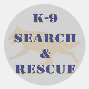K-9調査および救助GSD ラウンドシール