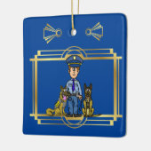 K-9警察官クリスマスオーナメントVer.2 セラミックオーナメント (左)