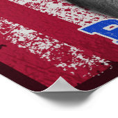 K-9退役軍人ボクサー作業犬パーソナライズされた ポスター (角)