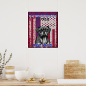 K-9退役軍人ボクサー作業犬パーソナライズされた ポスター (キッチン)