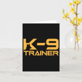 K-9 K9 Dog Handler Trainer Police Security Hallowe カード (黄色い花)