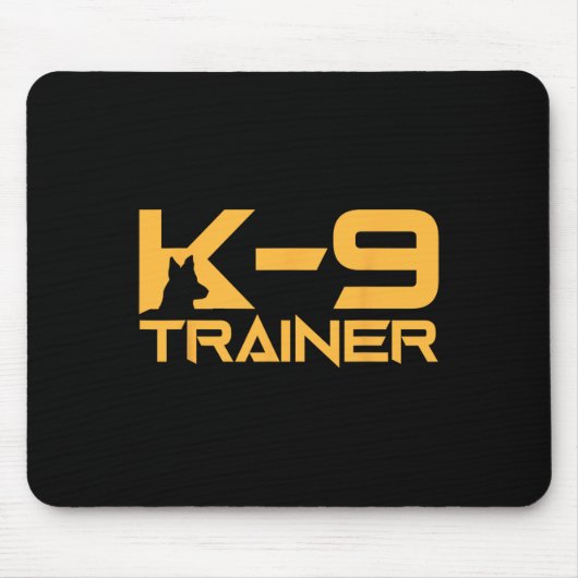 K-9 K9 Dog Handler Trainer Police Security Hallowe マウスパッド (正面)