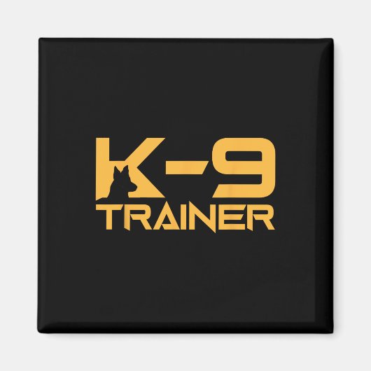 K-9 K9 Dog Handler Trainer Police Security Hallowe マグネット (正面)