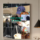 K-Aesthetic Winter Moodboard Cozy Café Collage ポスター