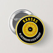 K-BUGのロゴボタン 缶バッジ (正面&裏面)