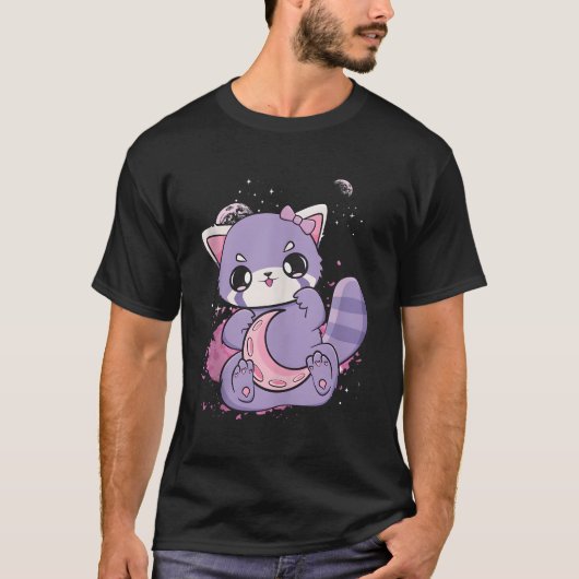 K Decora妖精ケイレッドパンダムーンオタクアニメヌーゴ Tシャツ (正面)