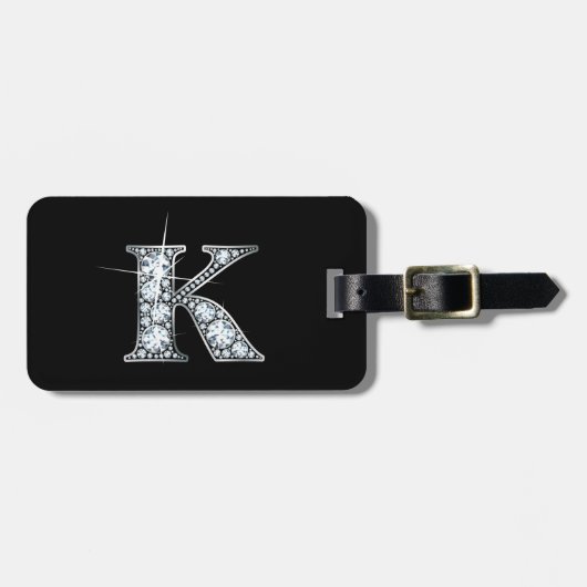 K "Diamond Bling" Luggage Tag ラゲッジタグ (正面横)