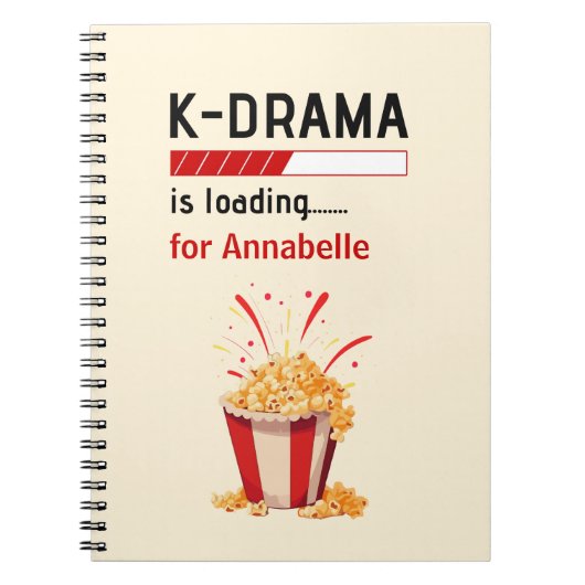 K-Dramaが読み込まれています オリジナルノートブック ノートブック (正面)