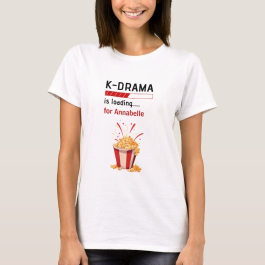 K-Dramaロード中 パーソナライズデザイン Tシャツ (正面)