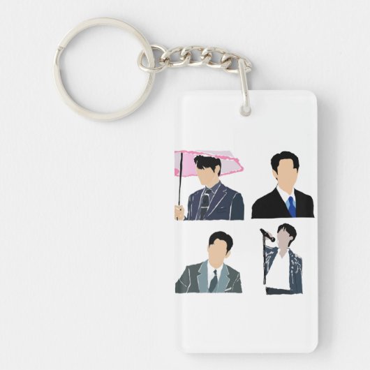 K-Drama Male Leads キーホルダー (正面)