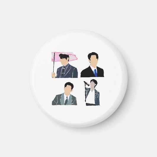 K-Drama Male Leads マグネット (正面)