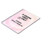 K-Drama Vibes Only オリジナル ノートブック (左側)