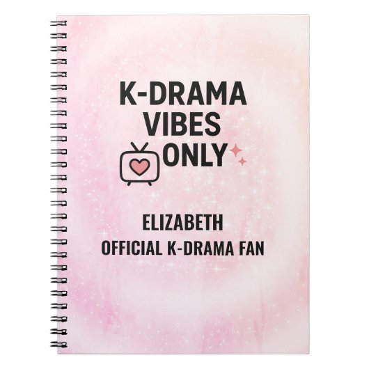 K-Drama Vibes Only オリジナル ノートブック (正面)