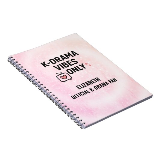 K-Drama Vibes Only Personalized ノートブック (右側)