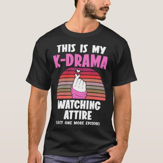 K Drama Watching Oppa Finger One More Episode Tシャツ (正面)